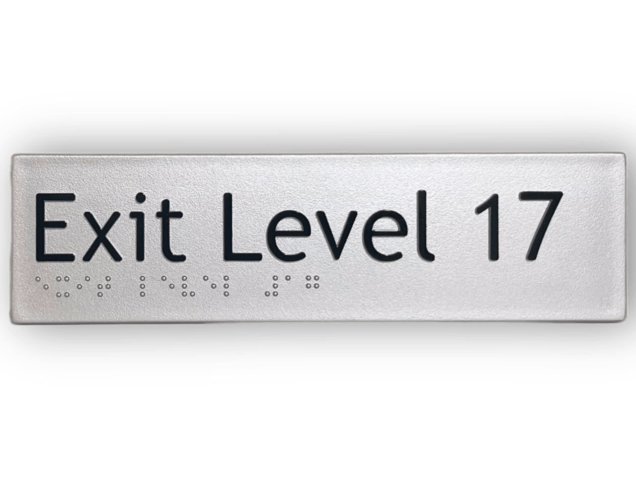 BRAILLE EXIT LEVEL 17 SIGN