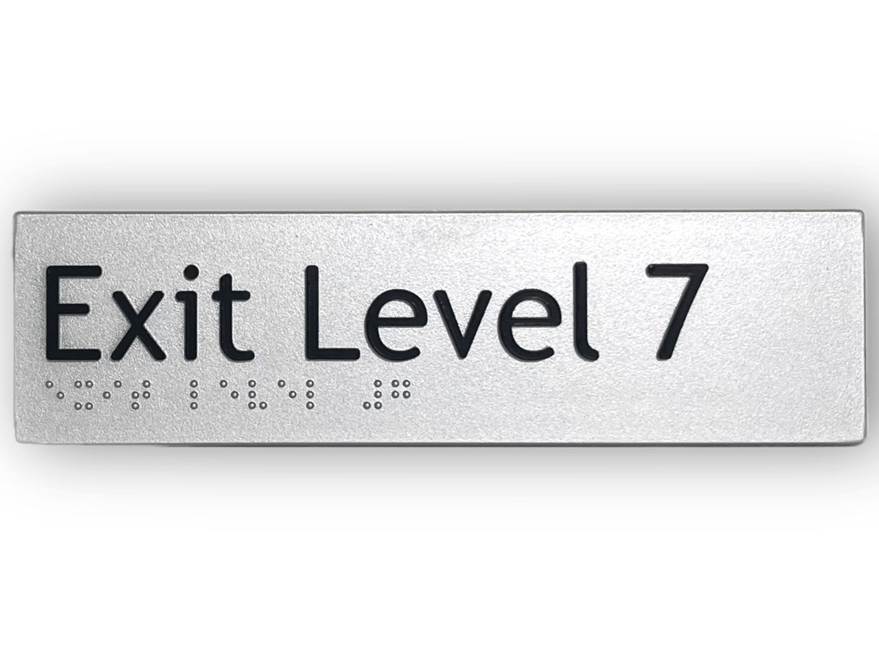 BRAILLE EXIT LEVEL 7 SIGN