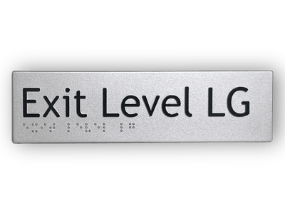 BRAILLE EXIT LEVEL LG SIGN
