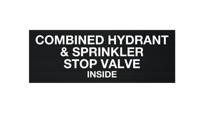 Combined Hydrant &#038; Sprinkler Stop Valve Sign