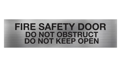 fire safety door do not obstruct do not keep open