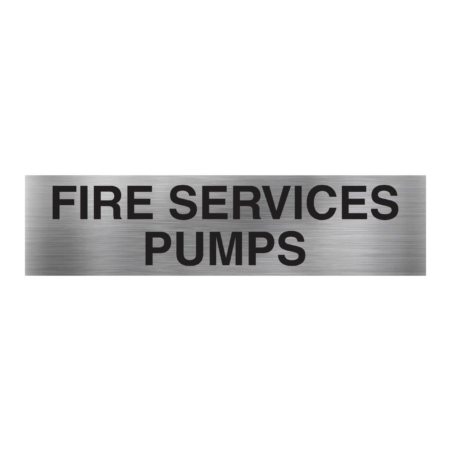 fire services pumps sign