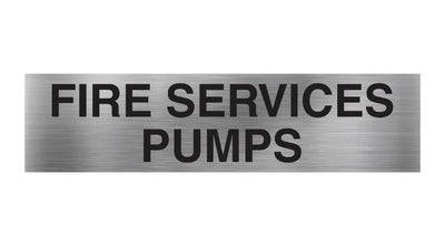 fire services pumps sign