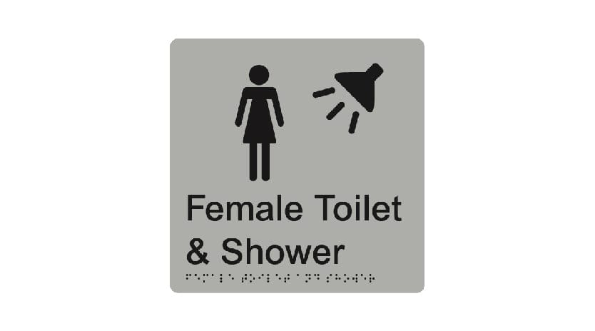 Female Toilet And Shower Sign