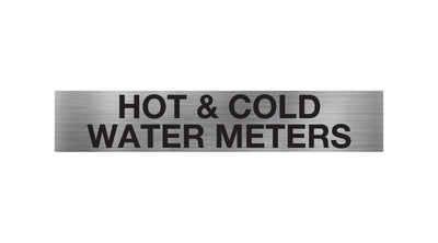 Hot &#038; Cold Water Meters Sign