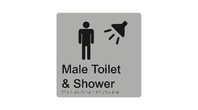 Male Toilet And Shower Sign