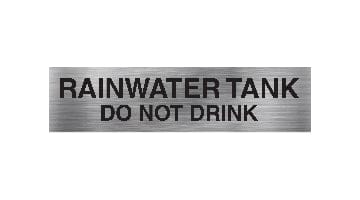 Rainwater Tank Do Not Drink Sign