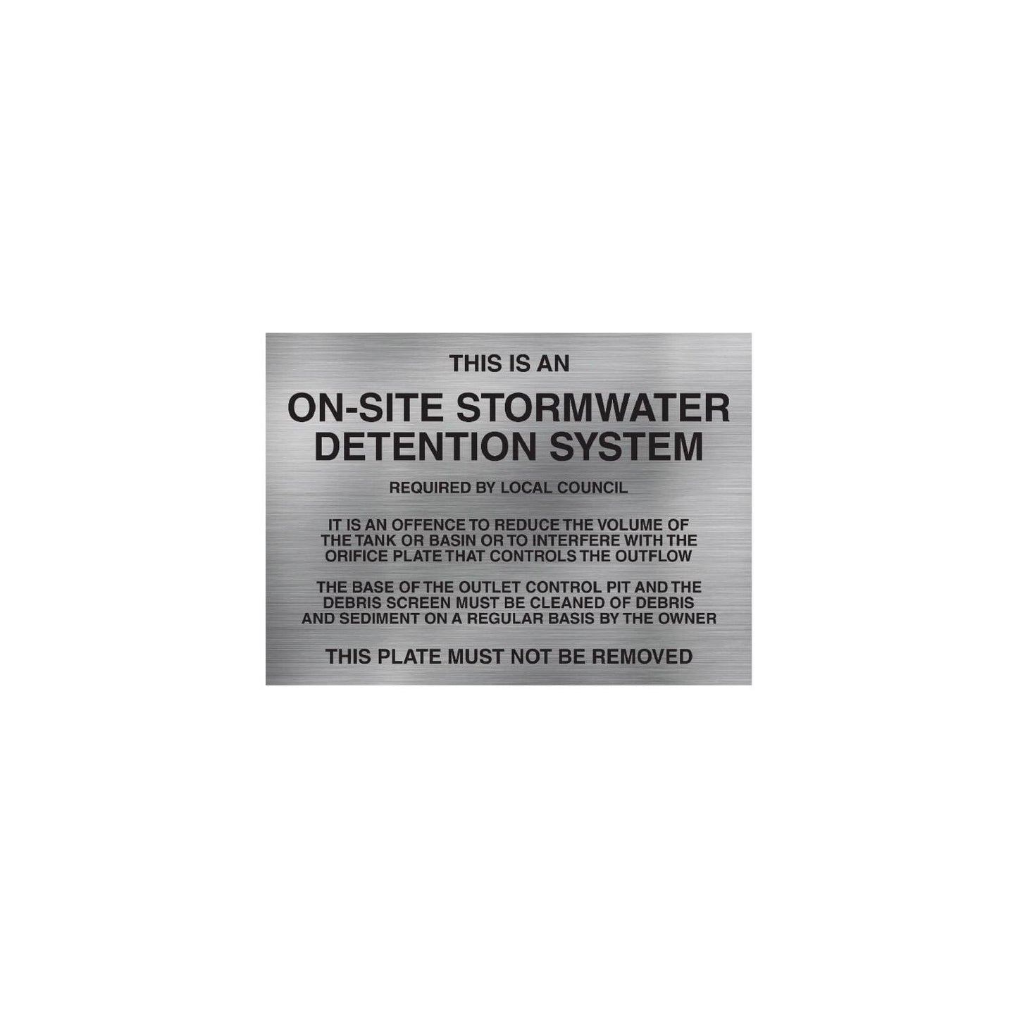 Stormwater Detention Sign