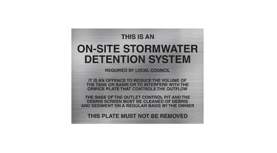 Stormwater Detention Sign