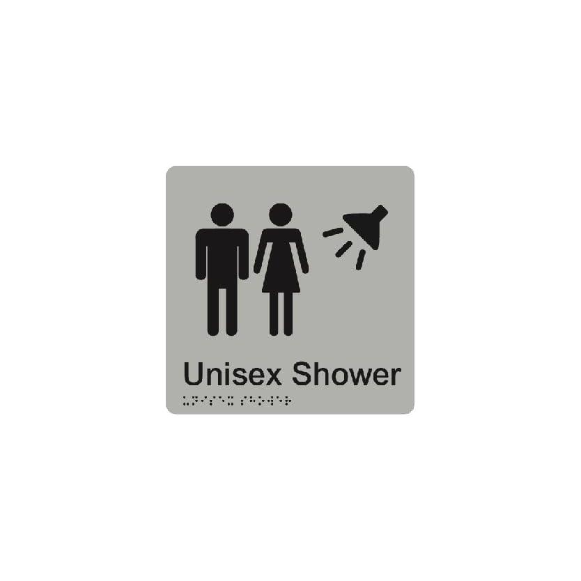 Unisex Shower | Braille | Statutory Signs by Digicraft