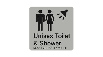 Unisex Airlock Toilet And Shower Sign