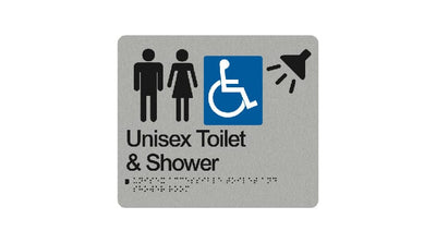 Unisex Accessible Toilet And Shower Sign