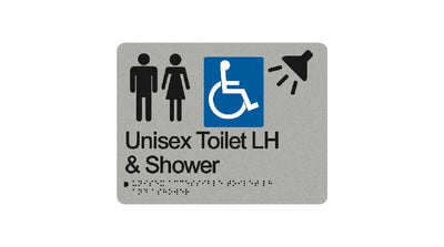 Unisex Accessible Toilet &#038; Shower Left Hand Sign
